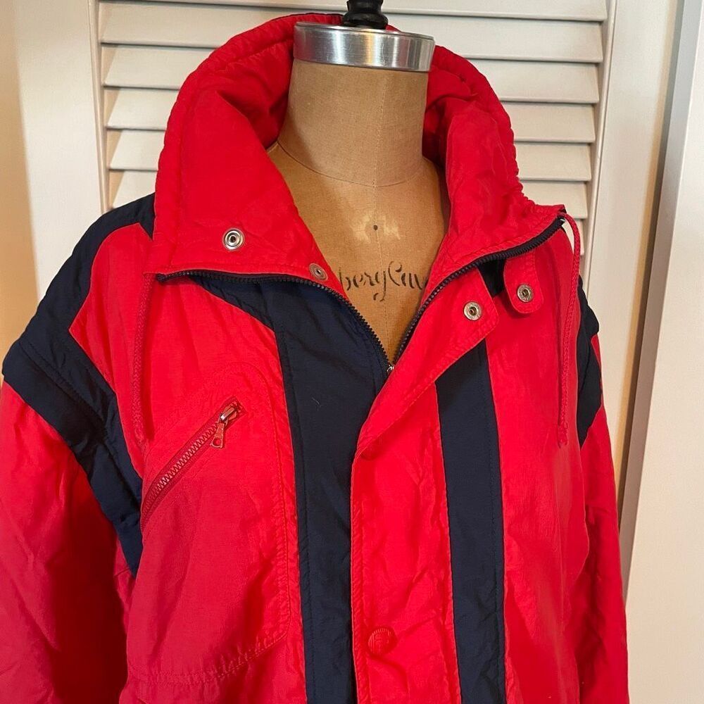 FILA | red & navy vintage snow jacket US SIZE 38 - Picture 3 of 16